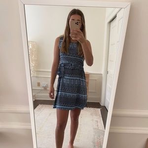 Blue and black work dress